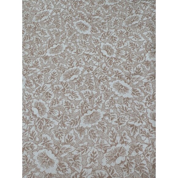 Floral Beige & Cream Fabric 15" X 37" Cotton Sewing & Crafting Material - Picture 4 of 6